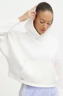 Bluzy damskie - adidas Originals bluza damska kolor biały z kapturem gładka IU2498 - miniaturka - grafika 1