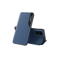 Etui i futerały do telefonów - Etui z eko-skóry View Case Book Case Skórzane etui ochronne na telefon komórkowy Składane etui Stand Kompatybilne z Xiaomi Redmi Note 10 Blue - miniaturka - grafika 1