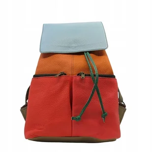 Plecak skórzany pojemny kieszenie wygodny kolorowy zero waste OLIVKA - Torebki damskie Plecak skórzany pojemny kieszenie wygodny kolorowy zero waste OLIVKA - Torebki damskie - miniaturka - grafika 1