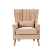 Fotele - Dekoria pl pl Fotel Meriva Velvet beige 76,5 x 84 x 102 cm 010-011 - miniaturka - grafika 1