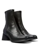 Botki damskie - Camper Skórzane botki w kolorze oliwkowo-czarnym - miniaturka - grafika 1