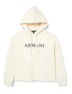 Bluzy damskie - Armani Exchange Damska bluza z kapturem French Terry Armani Studded Logo, Iso, L - miniaturka - grafika 1
