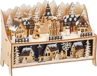 Ozdoby bożonarodzeniowe - lampa Winter Dream na małej nóżce, dekoracja świąteczna, wykonana z drewna, z oświetleniem LED. Nr art. 11790 - miniaturka - grafika 1