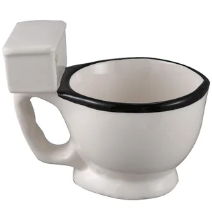 Nowość Toaleta Ceramiczny kubek z uchwytem 300ml Kawa Herbata Mleko Ice Cream Cup Śmieszne na prezenty - Herbata - miniaturka - grafika 1