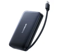 Powerbanki - Baseus PicoGo Qi2 Magnetic 10000mAh 27W Wbudowany kabel USB-C Czarny - miniaturka - grafika 1
