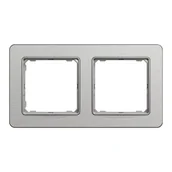 Wyłączniki światła i elektryczne - Ramka podwójna Szczotkowane aluminium SEDNA DESIGN SCHNEIDER ELECTRIC - miniaturka - grafika 1
