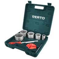 Otwornice - VERTO Otwornice wolframowe 32-83 mm, zestaw 5 szt. + pilnik 60H900 - miniaturka - grafika 1