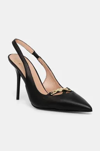 Love Moschino szpilki skórzane kolor czarny JA10309G1NIA0000 - Czółenka - miniaturka - grafika 1