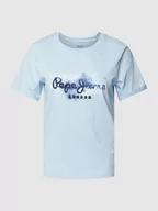 Koszulki i topy damskie - T-shirt z przeszytymi zakończeniami rękawów model ‘GOLDIE’ - miniaturka - grafika 1