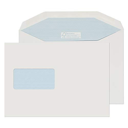 Blake Environmental 162 X 229 Mm 130 gsm Portfel Wysyłkowy Gumowane Okienko Fsc809 Biały Pakiet 500