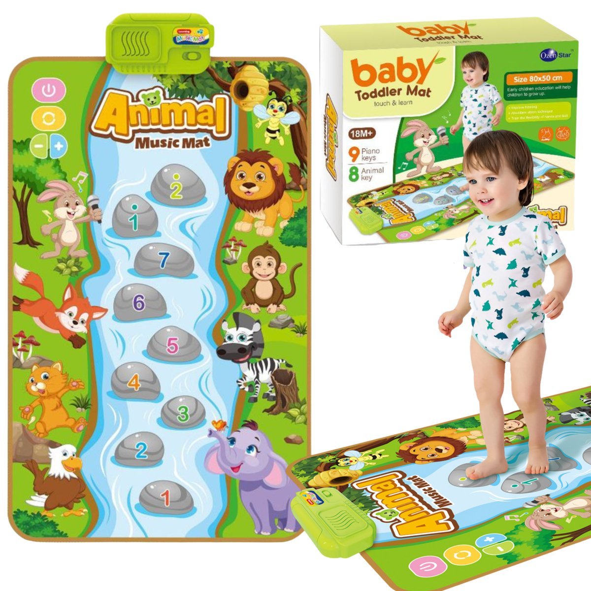 MUZYCZNA MATA TANECZNA INTERAKTYWNA ZWIERZĄTKA PIOSENKI ZABAWKA DLA DZIECI