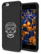 Etui i futerały do telefonów - mumbi Etui kompatybilne z iPhone 6 / 6S etui na telefon komórkowy double GRIP z motywem Calavera biały, czarny - miniaturka - grafika 1