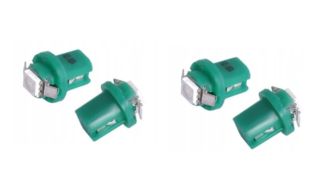ŻAROWKI LED T5 BAX B8.5d 12v LED ZIELONE 2opak
