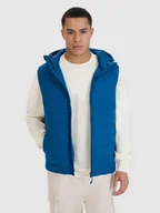 Kurtki męskie - 4F Bezrękawnik puchowy z wypełnieniem syntetycznym męski - turkusowy M - miniaturka - grafika 1