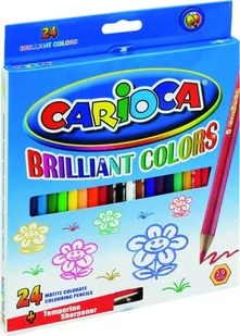 Carioca Matt colorate coloured pencil (24 sztuk) 40381 - Przybory szkolne - miniaturka - grafika 2