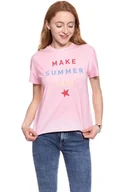 Koszulki i topy damskie - Wrangler, T-shirt damski, Summer Tee Rose Shadow W7366Evs8, rozmiar XS - miniaturka - grafika 1