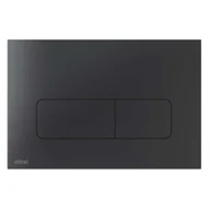 Przyciski spłukujące - Alcadrain Flat - Kontrola spłukiwania, czarny mat MOON-BLACK - miniaturka - grafika 1