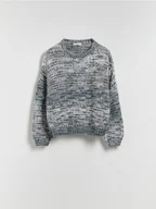 Swetry damskie - Reserved - Sweter z obniżoną linią ramion - szary - miniaturka - grafika 1