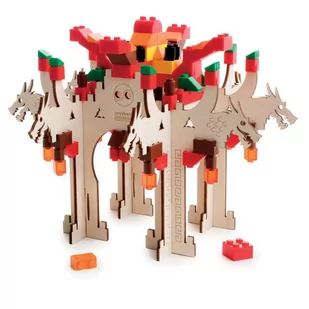 Lego Ninja świątynie brikkon, drewniane elementy mogą być łączone z różnych kamieni Bricks (części), kompatybilny - Zabawki konstrukcyjne - miniaturka - grafika 2