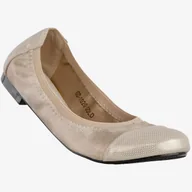 Baleriny - Baleriny Damskie Ekoskóra Buty Na Płaskim Obcasie Złote Goodin GD-1020 37 Złoty - miniaturka - grafika 1