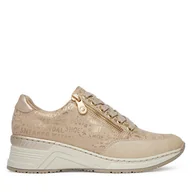 Sneakersy damskie - Sneakersy Rieker N4316-62 Beżowy - miniaturka - grafika 1