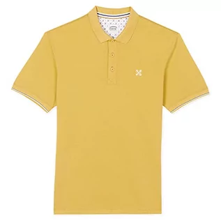 Koszulki męskie - Oxbow N1NICO męska koszulka polo z krótkim rękawem pikowana, żółta (Arancia), XXL N1NICO - grafika 1
