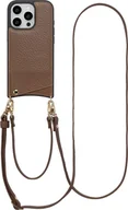 Etui i futerały do telefonów - Etui na telefon Selencia Nova z kablem i uchwytem na kartę do Apple iPhone 16 Pro - Mocha Brown - miniaturka - grafika 1