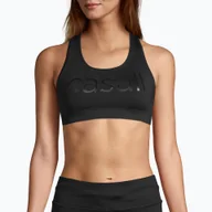 Bielizna sportowa damska - Biustonosz fitness Casall Iconic Wool Sports black logo - miniaturka - grafika 1