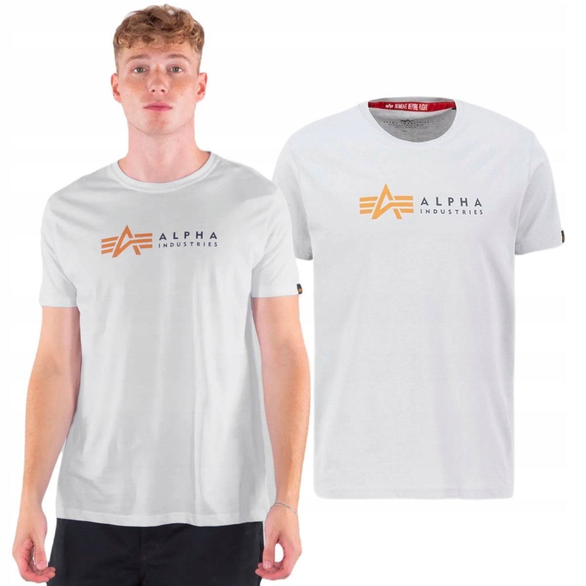 Koszulka Alpha Industries Alpha Label T 118502 666 Pastel Grey XXL