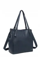 Torebki damskie - Klasyczna Granatowa Torebka Damska Shopper LUIGISANTO V0503-2 Blue - miniaturka - grafika 1