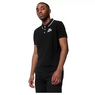 Koszulki męskie - Lonsdale Męska koszulka polo o regularnym kroju BALLYGALLEY Black/White L, czarny/biały, L 117349 - grafika 1