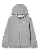 Kurtki i płaszcze dla chłopców - NIKE Chłopięca Ft Club Fz ciepła kurtka, Carbon Heather/White, L - miniaturka - grafika 1