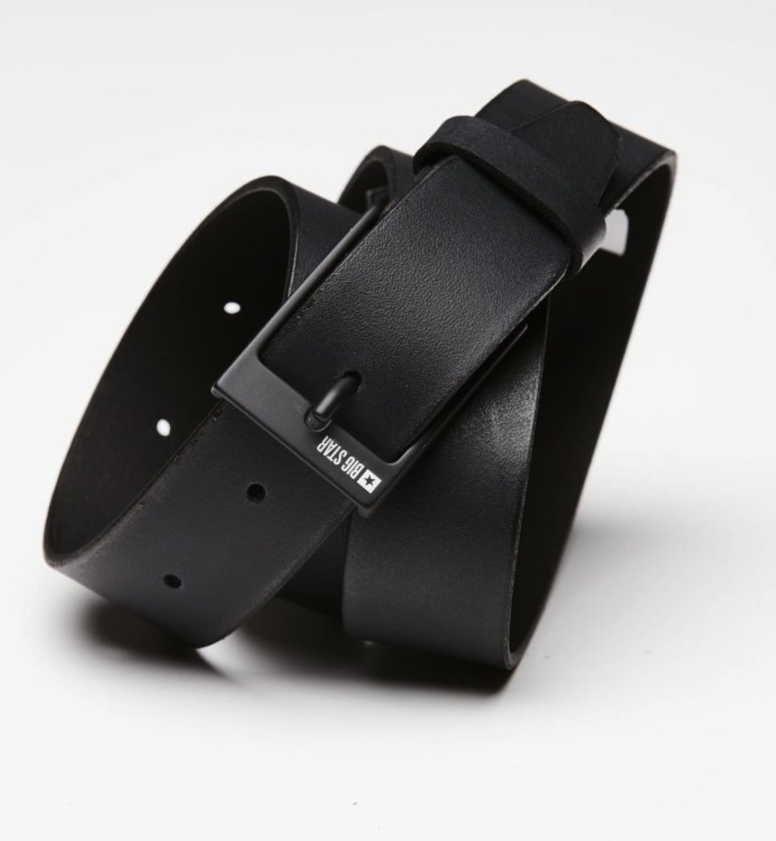 Big Star HH674135 pasek unisex czarny skóra naturalna 35 mm
