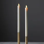 Świece - Zestaw 2x świeca Led woskowa obiadowa M-TWINKLE 30cm ruchomy płomyk - miniaturka - grafika 1