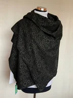 Moda i Uroda OUTLET - Czarny Szal Do Sukienki Pogrzeb Żałoba Ponczo Plus Size Xxxxxl - miniaturka - grafika 1