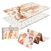 Maty edukacyjne - MATA EDUKACYJNA PIANKOWA DWUSTRONNA SKŁADANA MATA DLA DZIECI DUŻA 120X180CM LORELLI - miniaturka - grafika 1