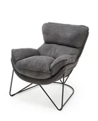 Meble modułowe i akcesoria - Fotel do salonu VOLKER ciemnoszary - miniaturka - grafika 1