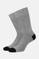 Skarpetki męskie - Skarpety Szare w Paski - miniaturka - grafika 1