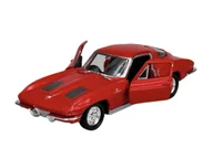 Samochody i pojazdy dla dzieci - WELLY OLD TIMER 1963 CHEVROLET CORVETTE C2 CZERWONY 1:34 43733 - miniaturka - grafika 1