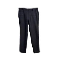 Spodnie męskie - M&S Spodnie Męskie w Kratę Skinny Eleganckie Granatowe W86 L84 - miniaturka - grafika 1