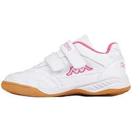 Koszulki i topy damskie - Kappa Dziewczęcy Kickoff Low-Top, 1027 White L Pink, 32 EU - miniaturka - grafika 1