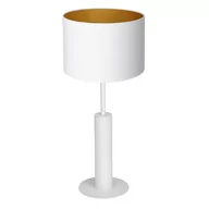 Lampy stojące - Luminex Table lamps 3676 Lampa stołowa lampka 1x60W E27 biały/złoty - miniaturka - grafika 1