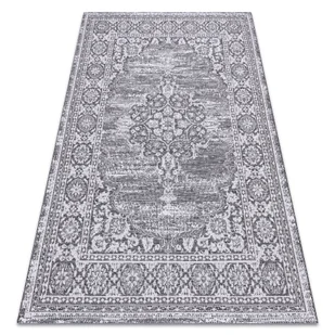 Dywan SZNURKOWY SIZAL LOFT 21213 Ornament / srebrny / kość słoniowa szary 160x230 cm - Dywany - miniaturka - grafika 1