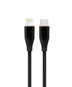 Kable USB - GEMBIRD Wysokiej jakości silikonowy kabel USB Type-C do 8-pinowego ładowania i transmisji danych 1.5m czarny - miniaturka - grafika 1