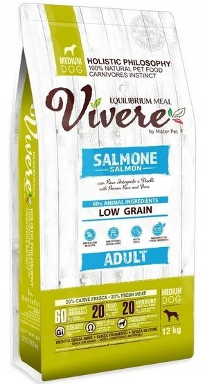 Vivere Dog Medium Adult Salmon 12 kg