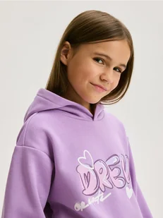 Reserved - Bluza z nadrukiem - fioletowy - Bluzki dla dziewczynek - miniaturka - grafika 1