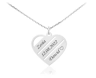 Naszyjniki - Naszyjnik Serce Renelle z Imionami - Grawer - miniaturka - grafika 1