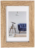 Ramki na zdjęcia - Ramka na zdjęcie 21x29,7 A4 Natural, skandynawska z passepartout 15x20 - miniaturka - grafika 1