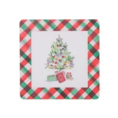 Obrusy i serwetki - Podkładki zestaw 6 szt 10 x 10 cm Klasyka świąt - miniaturka - grafika 1