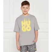 Koszulki dla chłopców - HUGO KIDS T-shirt | Regular Fit - miniaturka - grafika 1
